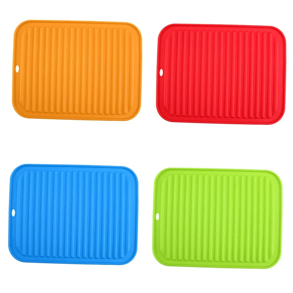 Dishwasher Safe Silicone Drying Mat For Dishes,Silicone Antibacterial