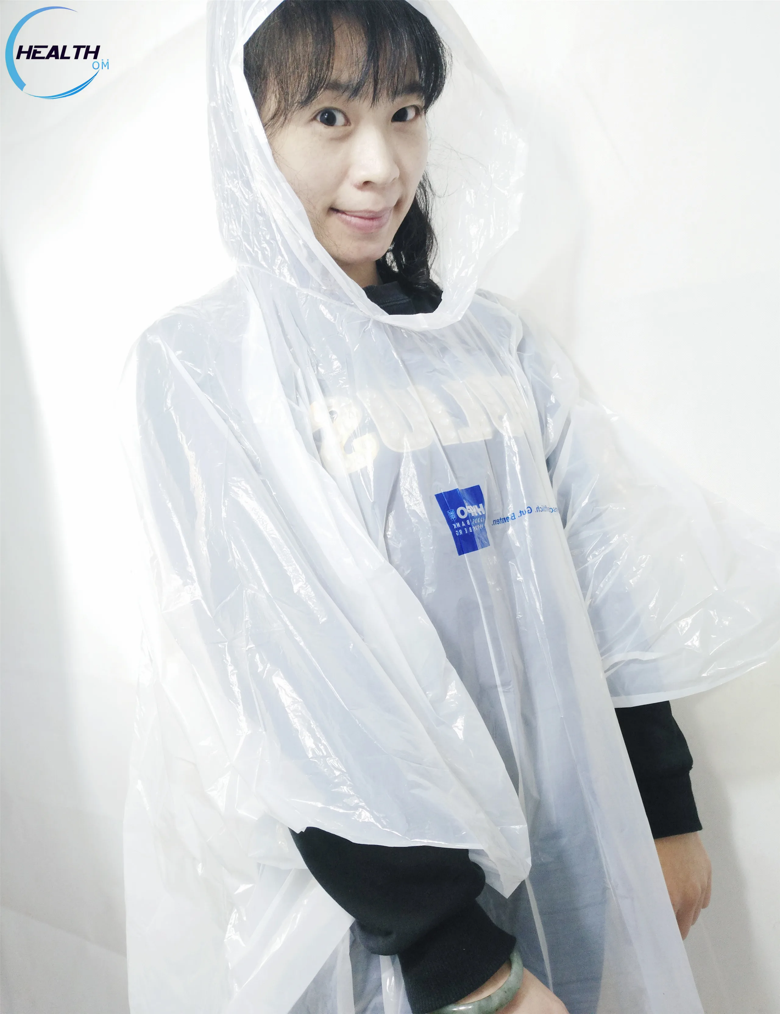 透明塑料雨衣 pe 一次性雨披自行车