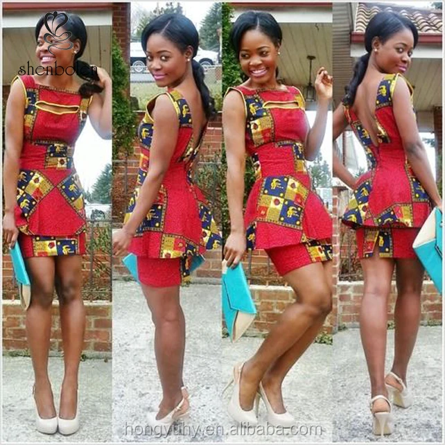 african print two piece dresses
