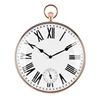 2019 top seller custom pocket watch style convex glass with slim plastic case vintage wall clock