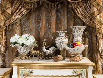 Antique Ceramic Bronze Home Decor Hand Painted Vase Sets Antique Ceramic Bronze Home Decor Hand Painted Vase Sets Arts Fruit Bowl