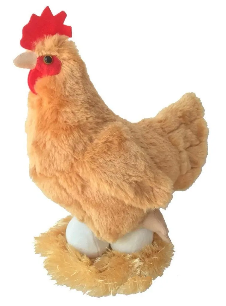 chicken plush with knife