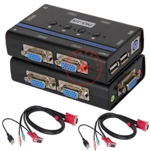 KVM 4 USB Automatic Switch with Audio Multi Computer Switch Wiring
