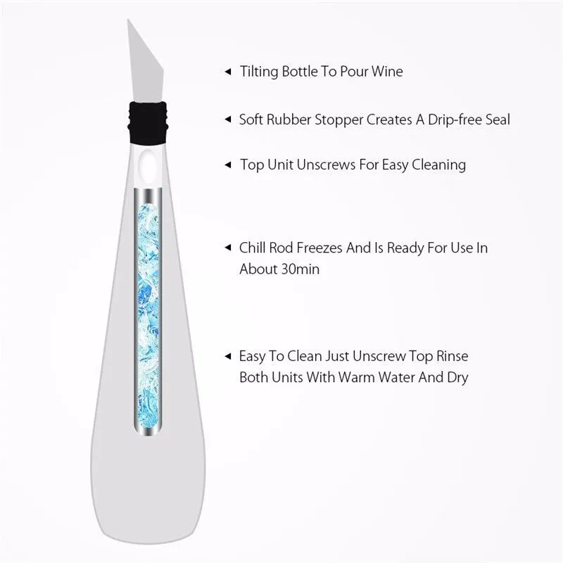 Wine Chiller Stick Red Wine Bottle Stainless Steel Cooler Chiller Stick