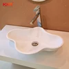 Above Counter Basin Solid Surface Stone Basin in Special Flower Design