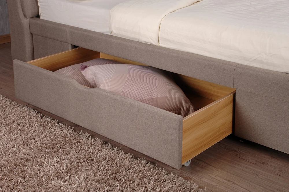 Nuevo Estilo De Dos Cajones Doble De La Tela De La Cama Con El