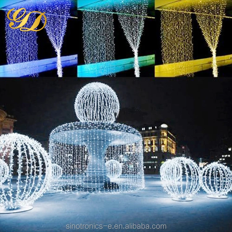 Outdoor Dropping Wedding Party Decoration US EU AU UK Plug Led Curtain Lights Christmas Lights
