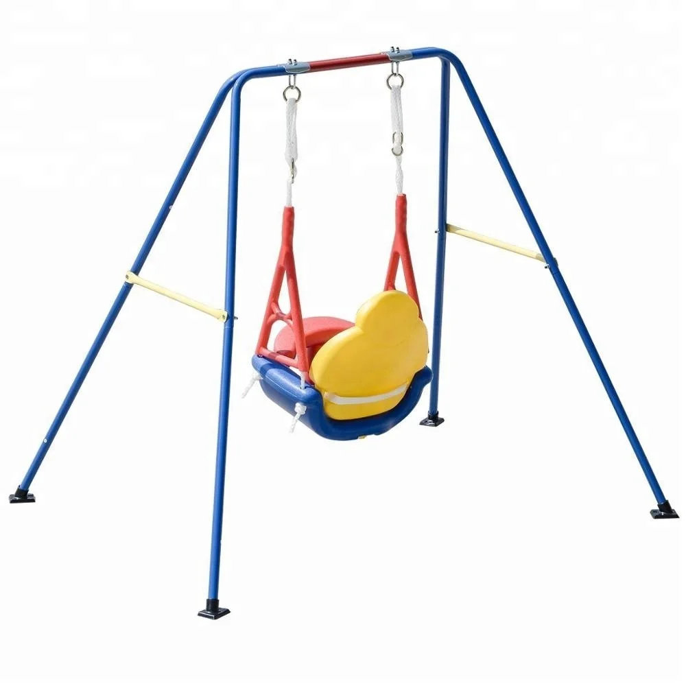 Metal Outdoor Indoor Nest Swing Sets Height Adjustable For Baby Swing