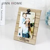 Customized Desktop Lasing burly wood solid wood Clip Photo Frame for Family Mother's day gift
