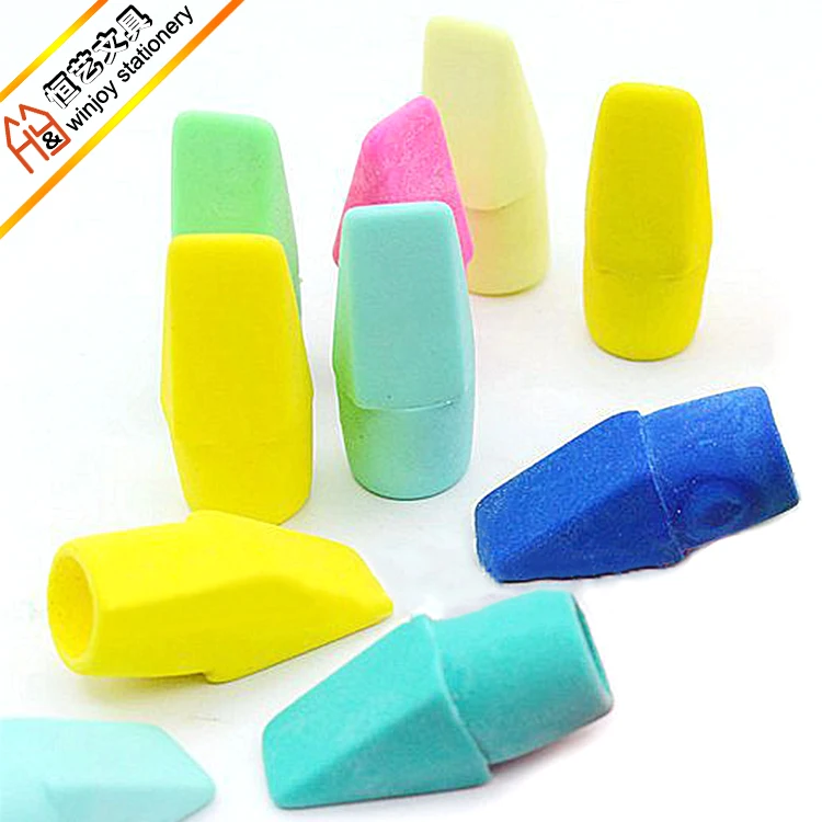 Cheap Pencil Eraser Bullet Shape Cap Eraser Top For School,Office
