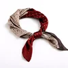 Genya double colors hair scarf for women cashew pattern silk scarves lightweight square neck scarf hair accessories