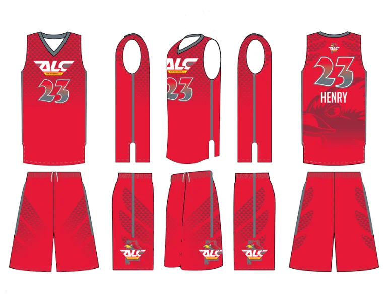 red jersey basketball uniform