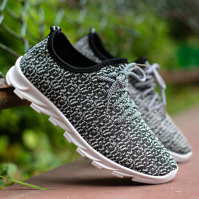 Nuevos zapatos deportivos para hombres en primavera y otoño, bajo mano jogging zapatos transpirable de punto zapatos hoja Calzado Nuevos zapatos deportivos para hombres en primavera y otoño, bajo mano jogging zapatos transpirable de punto zapatos hoja Calzado