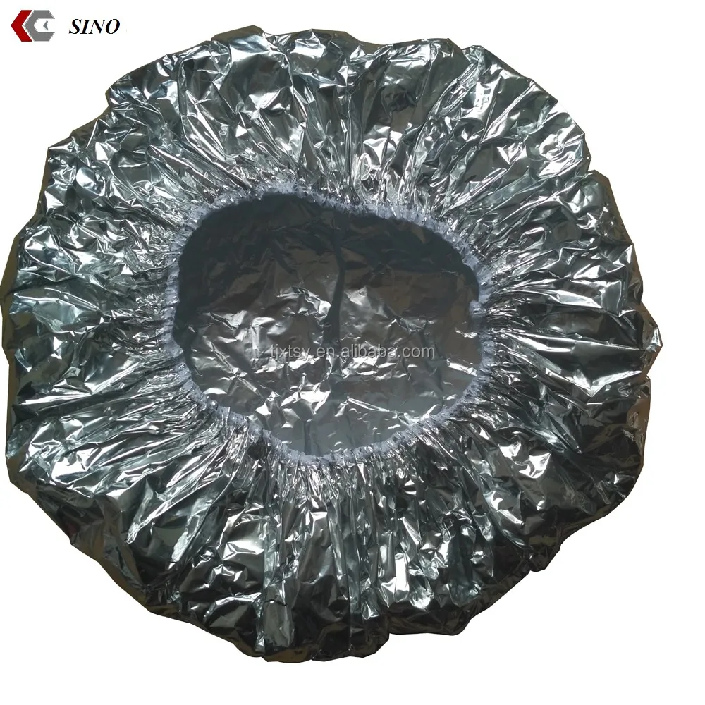 Single Layer Water Proof Aluminium Foil Shower Cap Swimming Cap Hotel