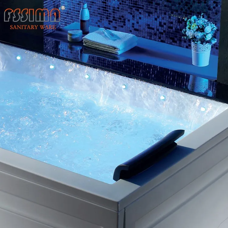 Indoor Waterfall Portable Bathtub Two People Jet Whirlpool Spa Bathtubs