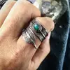 XULIN men ring titanium punk stainless steel feather open cuff wedding rings