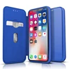 glossy coating PC + leather magnetic mobile phone shell with card slot for iphone x, for iphone xs