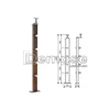 fence post mounting brackets to hold glass panels square baluster support