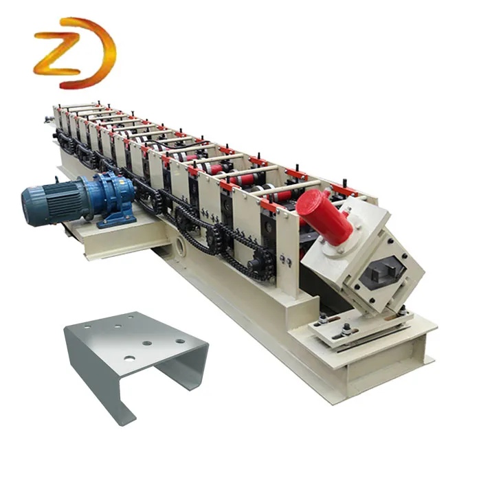 Pint Small Size Profile Steel C Purlin Shape Cold Roll Forming Machine