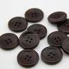 4-hole 23mm big wood sewing buttons round dark brown natural buttons MM-062