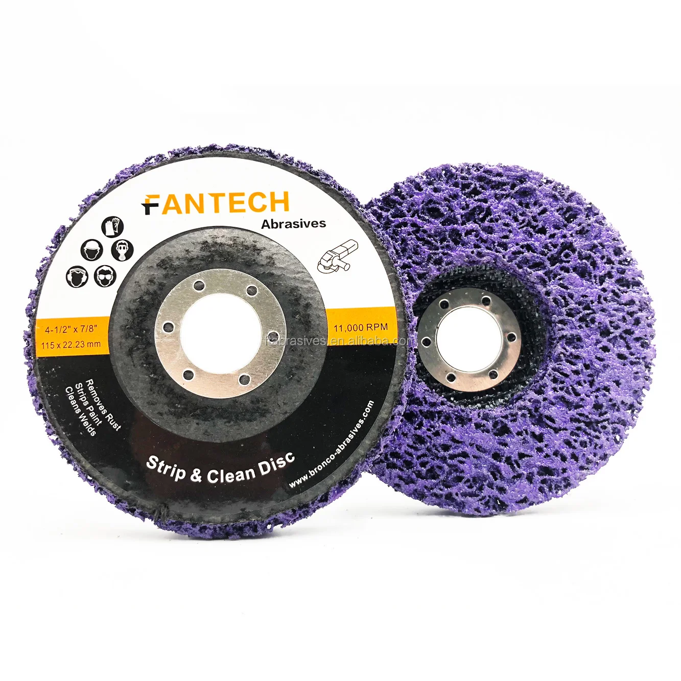 Fantech 1 Box 5 Pieces 4'' 100mm Black Abrasive Strip And Clean Disc