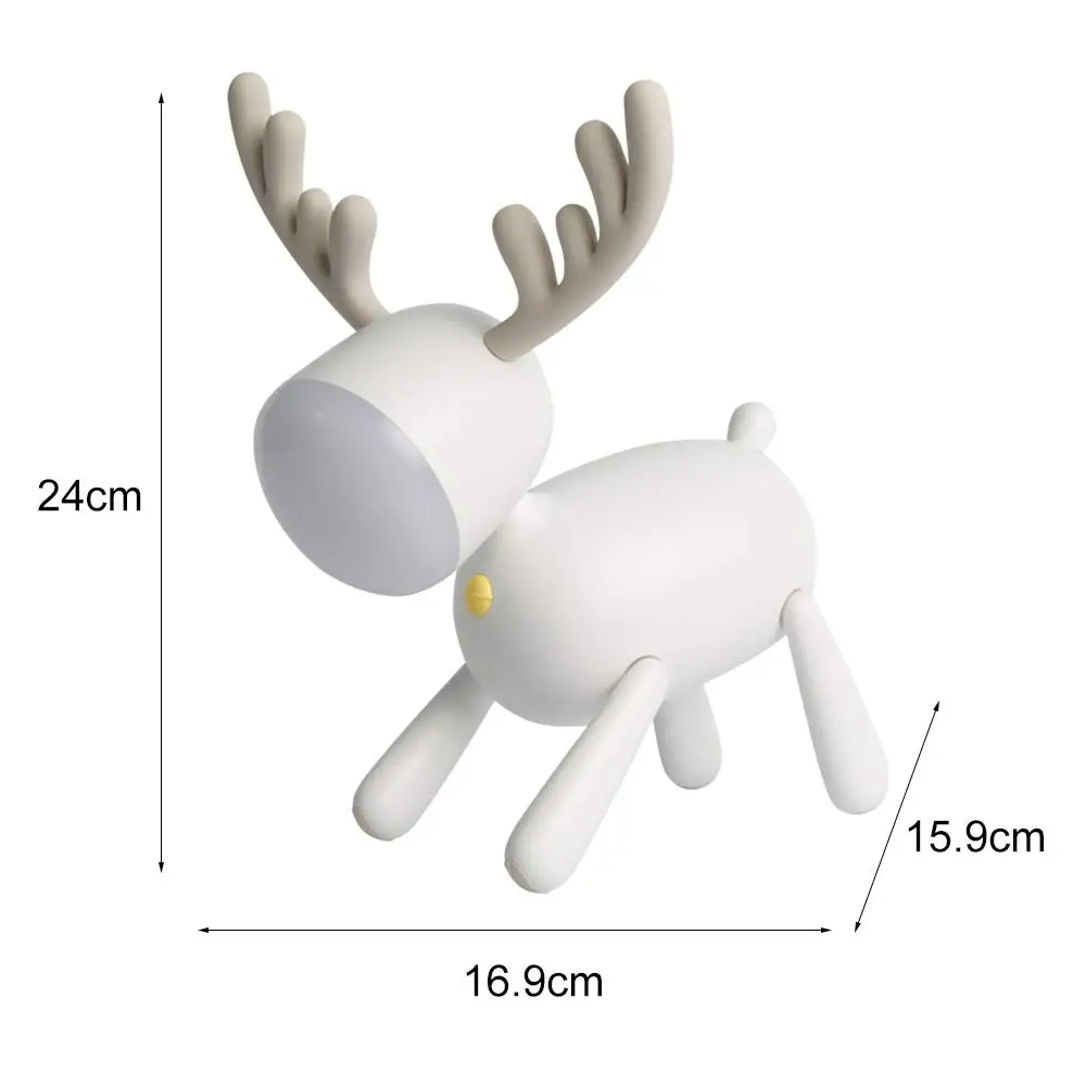 Unique Deer Mood Night Light USB Charging Table Lamp Timing Function 360 Degree Rotation