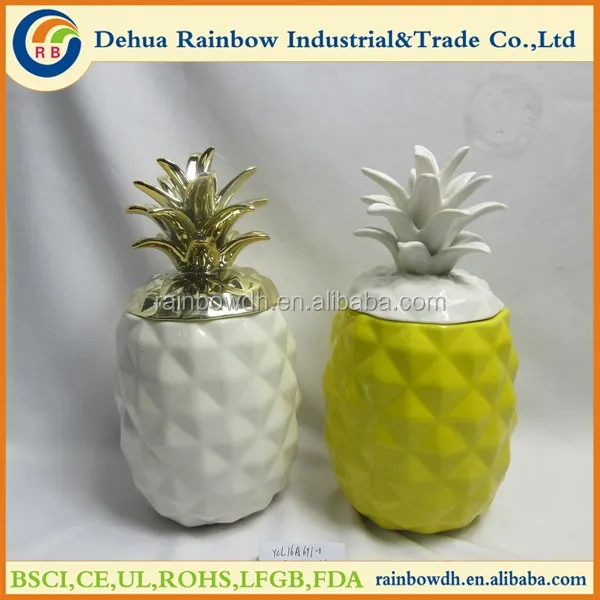 Ceramic Fruit Jar Home Decoration Ceramic Pineapple - Buy 