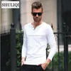 Stretch cotton V neck blank men's t shirt in bulk fast lead time