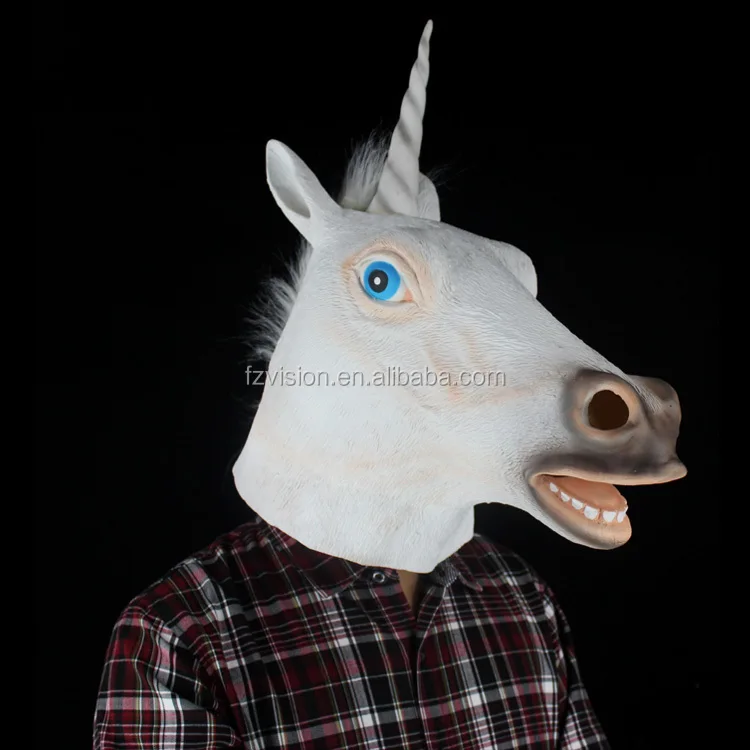 Halloween Mask Menyeramkan Lateks Hewan Topeng Unicorn Buy