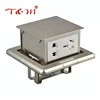 13A copper&stainless steel material 5 pin go up and down floor socket