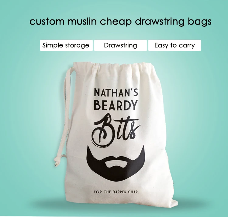 large muslin drawstring bags