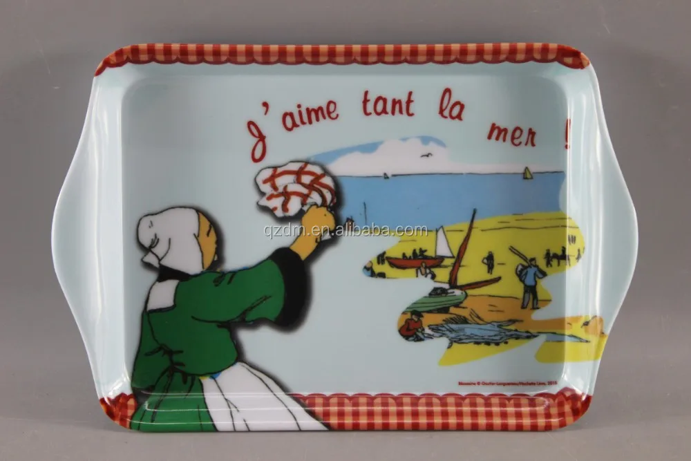 21X14CM inch Melamine Kids tray ,Melamine Tea tray
