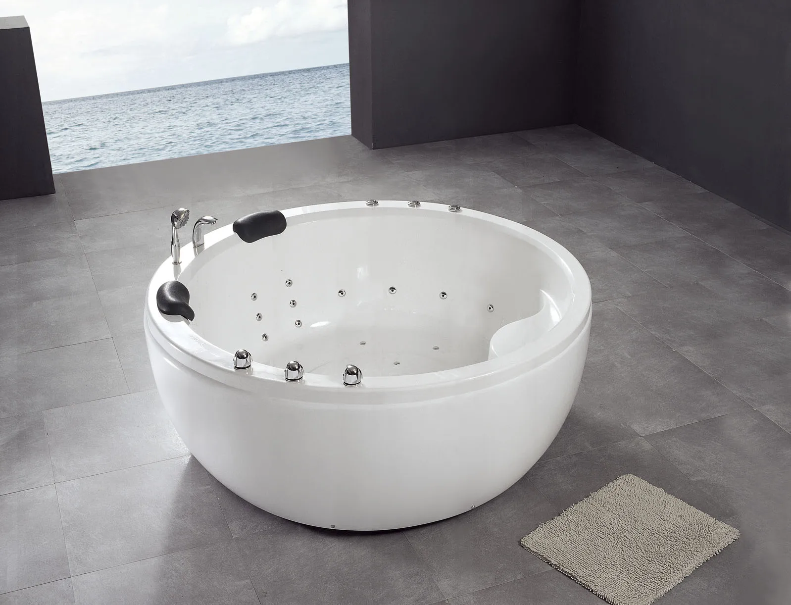 Freestanding Type Acrylic Material Whirlpool Massage Bathtub Water Jet