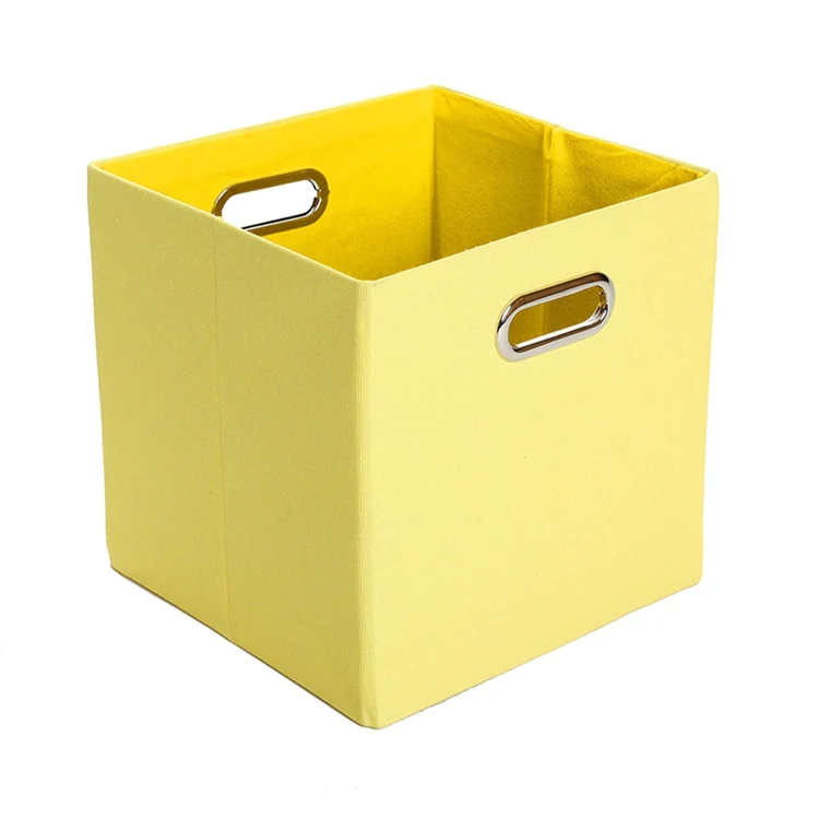 Home Organizer Fabric Foldable Storage Bins Multipurpose Yellow File