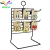 Store accessories fancy design counter wire metal hanging earring display rack