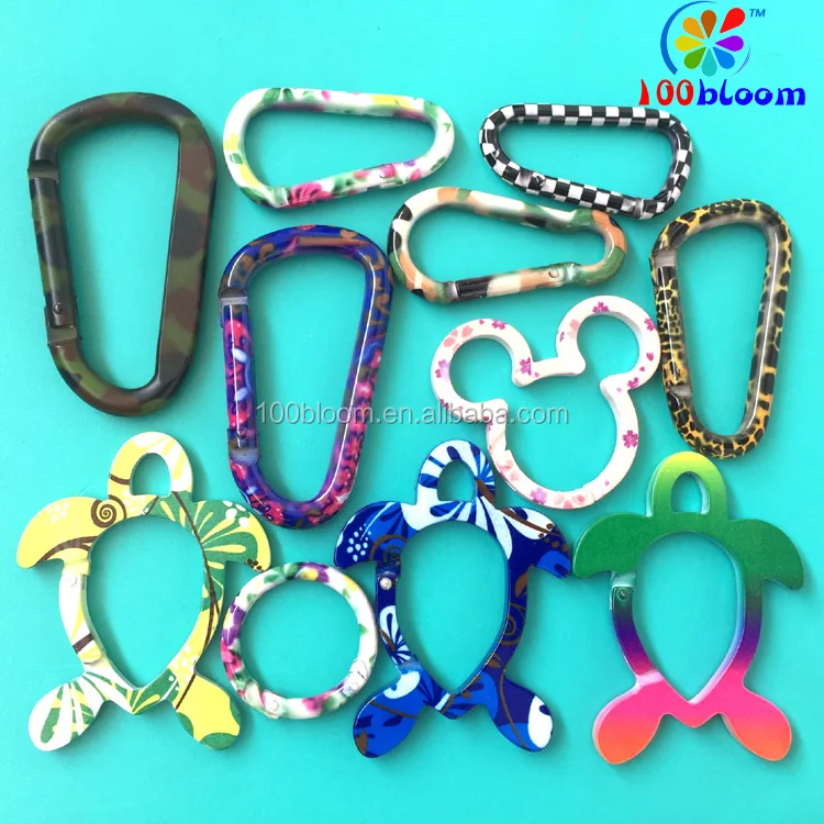 Factory wholesale the newest design high quality 9.5cm aluminum carabiner keychain