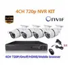 SMTSEC NVR-KIT104/720P H.264 Home Security Camera System IP Network Cheap CCTV Camera 4CH NVR Kit