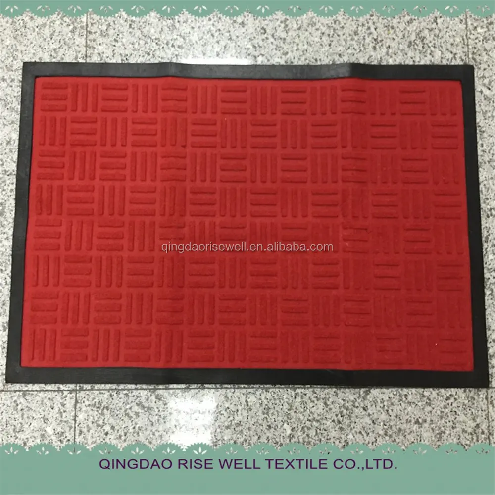 Top selling rubber deur matten/custom embossing logo deur mat ...