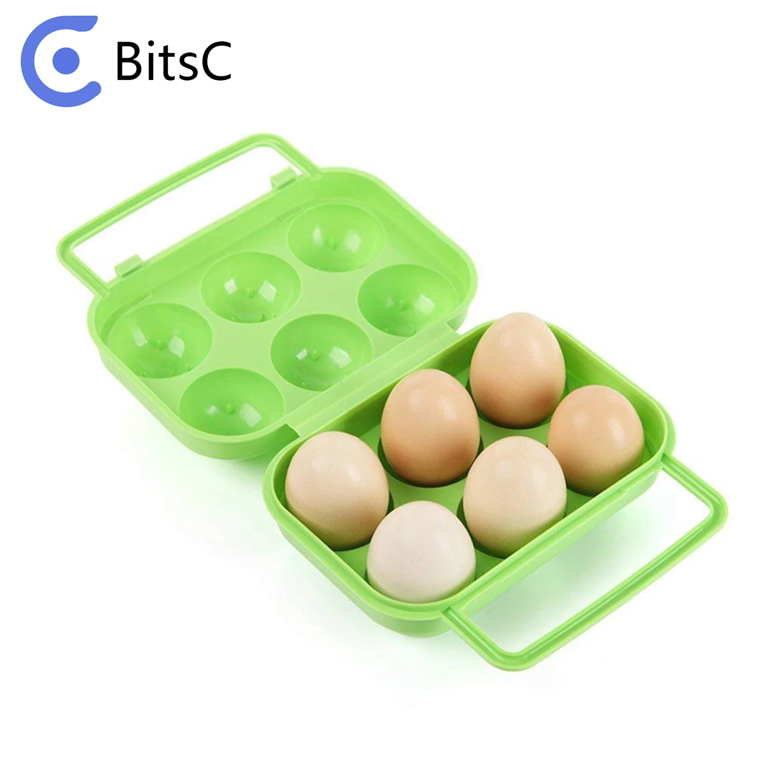 Egg Carriers With Handle Fubarbar Plastic 6 Eggs Holder Box Case