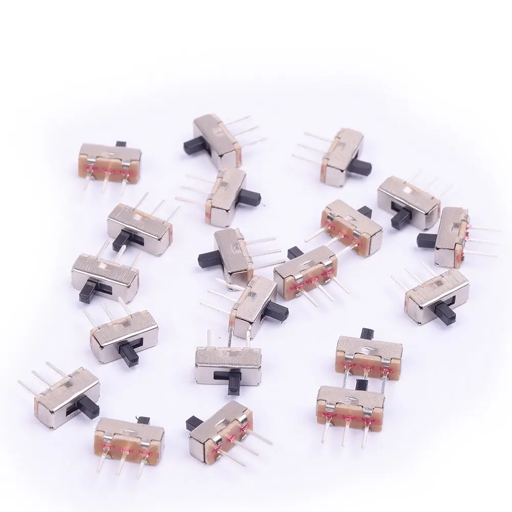 Pack 10Pcs 12mm Vertical Slide Switch SPDT 1P2T With 3 Pins PCB Panel Arduino