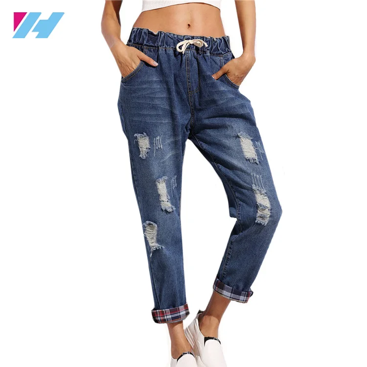 jeans with drawstring waist