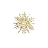 Gold Snowflake Fancy Brooch Pin with Lustrous White Freshwater Pearl
