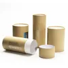 eco friendly custom round rolled edge cylinder kraft paper tube packaging for gift