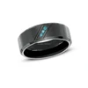Men's Triton Enhanced Blue Diamond Accent Wedding Band