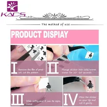 BLE1962 1972 lovely cat kitty Hedgehog Personalized letters design nail water decal transfer for english letters