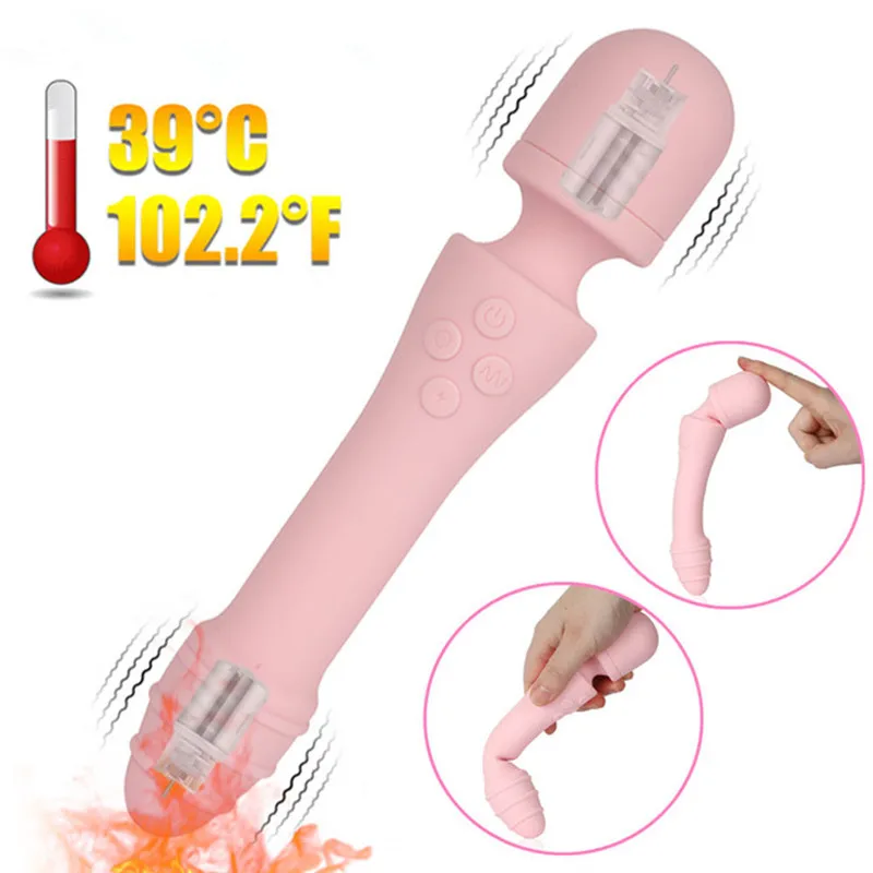 Intelligent Heating G-spot Vibrator Double Motors Big Head Massager