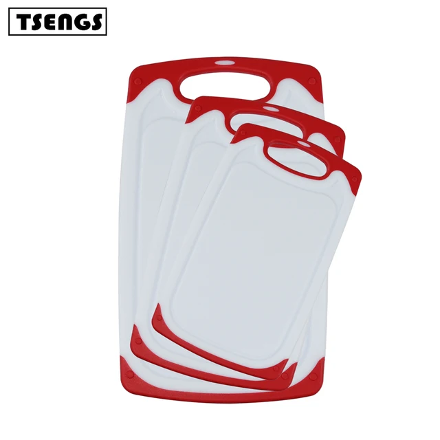 FDA approve amazon hot sale kitchen plastic chopping cutting board set