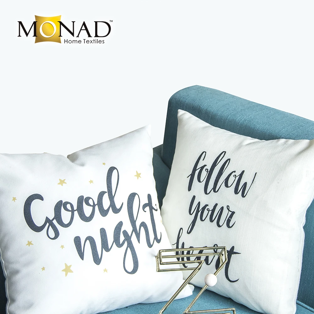 Monad Alphabet Letter Square 65 X 65 Teal Blue Throw Pillow Covers