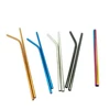 Colored Drinking Straws Stainless Steel Pipes Mental Straight Drink Straw