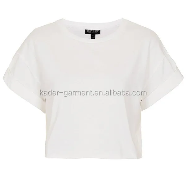 plain white crop tee